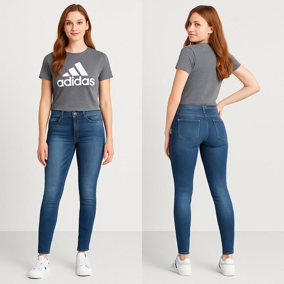 WILLIAM RAST👖 Women’s Skinny Jeans Sz 26✨ Dark Wash Stretch Fit, Celebrity Deni - Picture 4 of 16